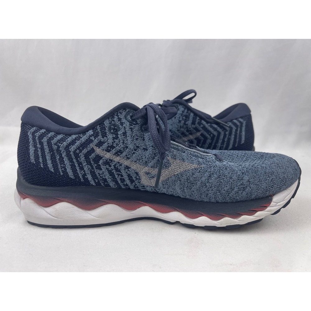 Mizuno Wave Sky WAVEKNIT 3 Women 10 Blue Excellent Running Shoes J1GD195709 - Picture 11 of 12